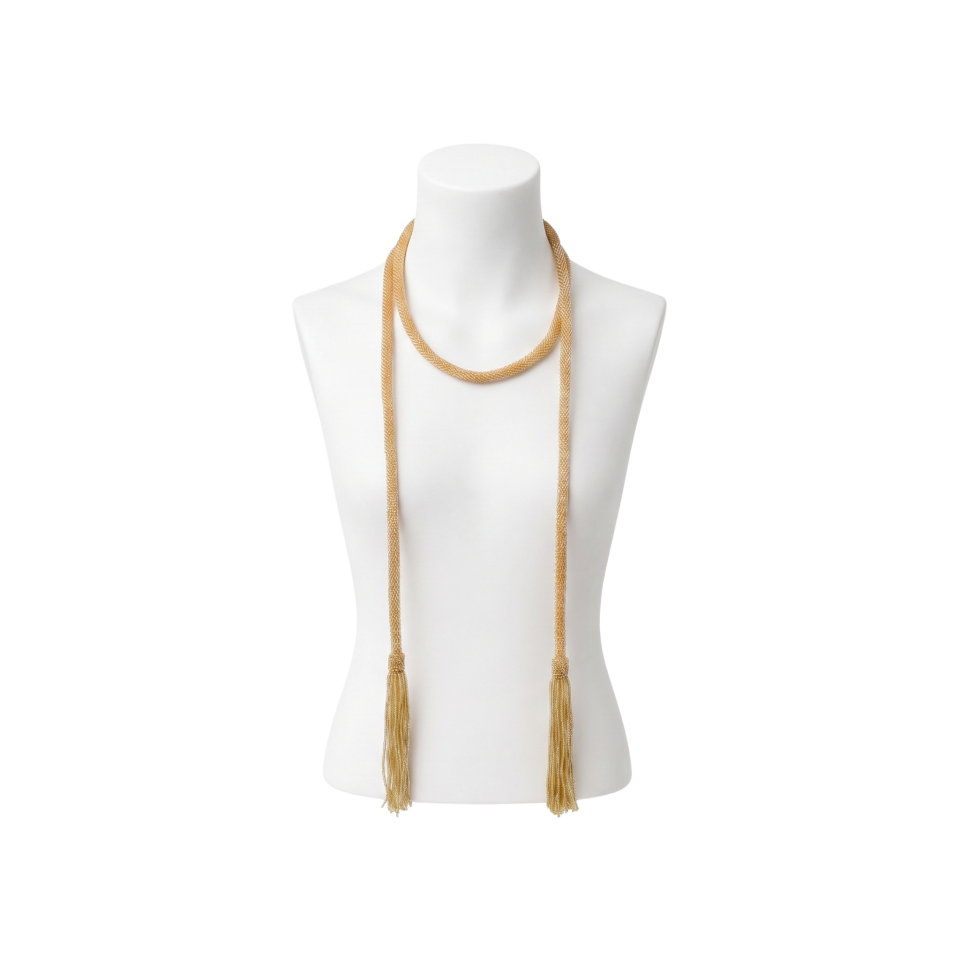 Lotus Saçaklı Boncuk Kolye