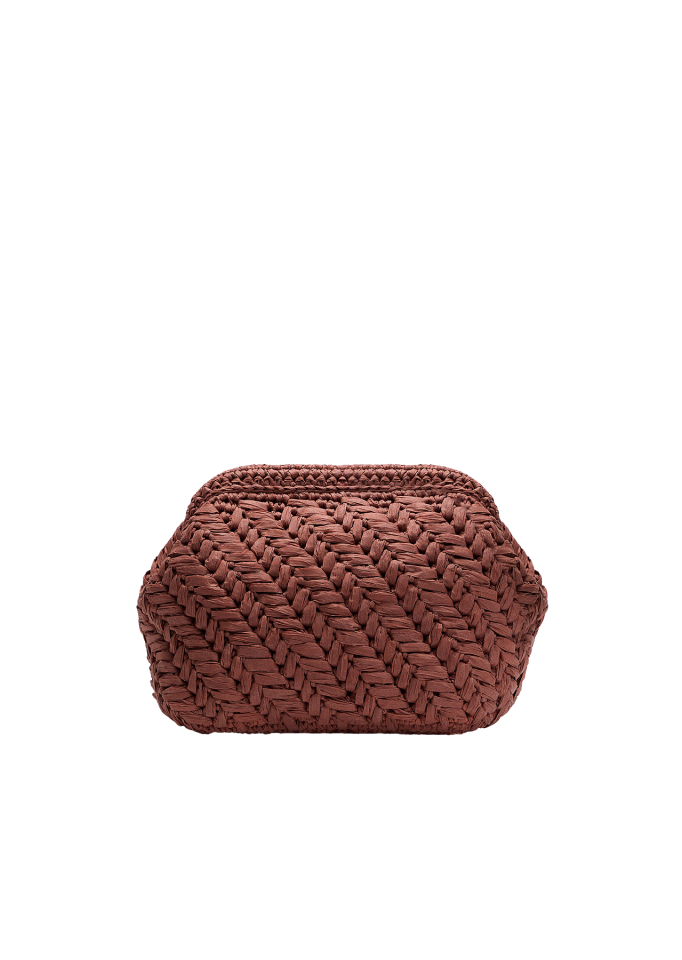 Başak Pouch Clutch Çanta Kahve