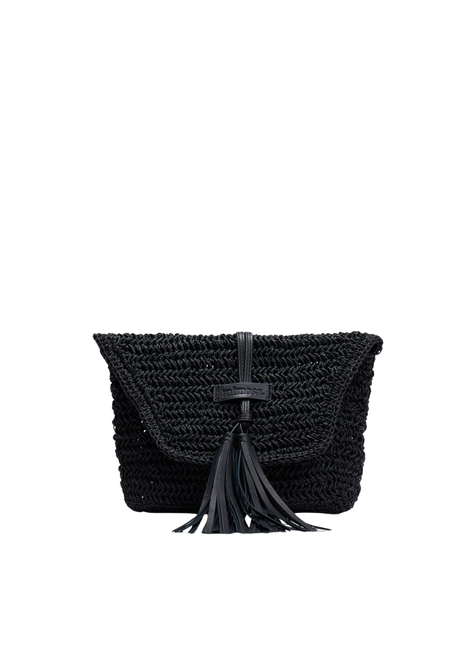 Fishy Tassel Clutch Çanta Siyah